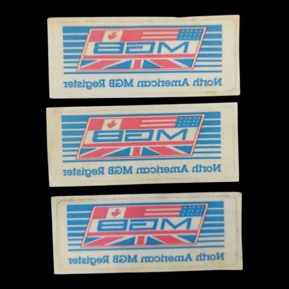 MGB North America Moss Rahal Helmet NER SCCA Decal Sticker Lot Vintage 90s NOS - Picture 5 of 9